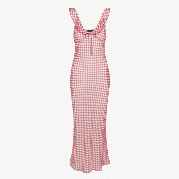 Realisation Par Dresses & Skirts - NWT Realisation Par The Heidi Maxi Dress in Rouge Gingham